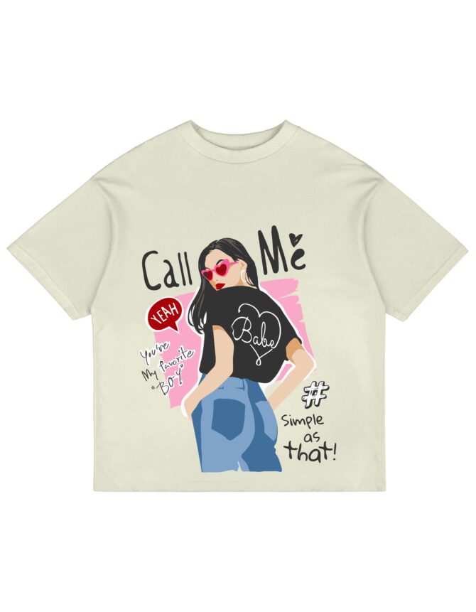 CallMe Printed Oversized T-Shirts