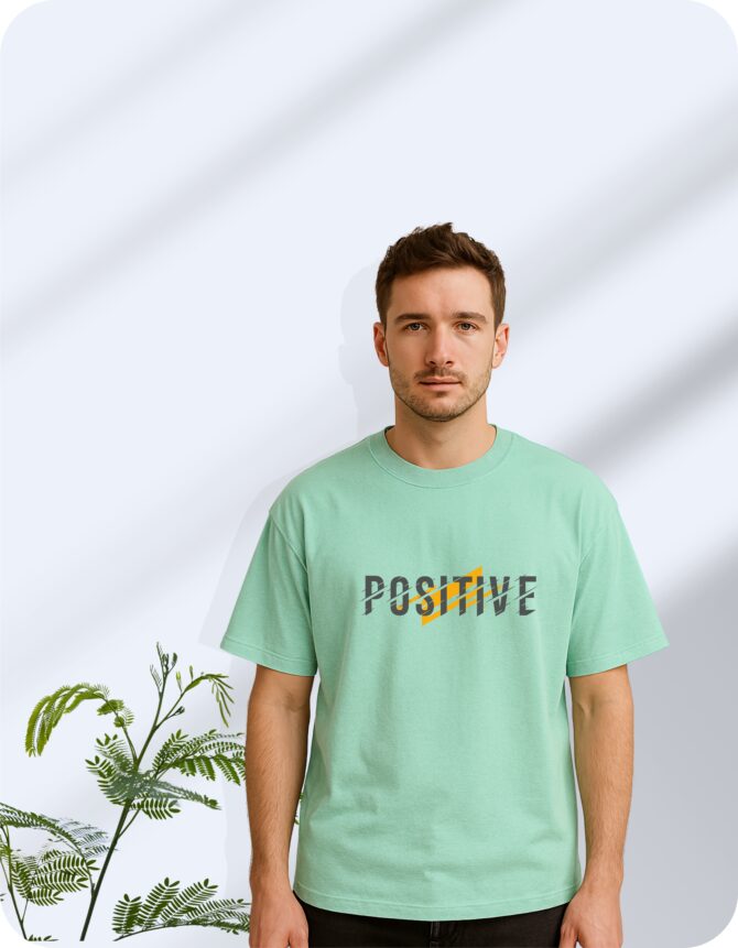 Positive Printed Roundneck T-Shirt (Colors)
