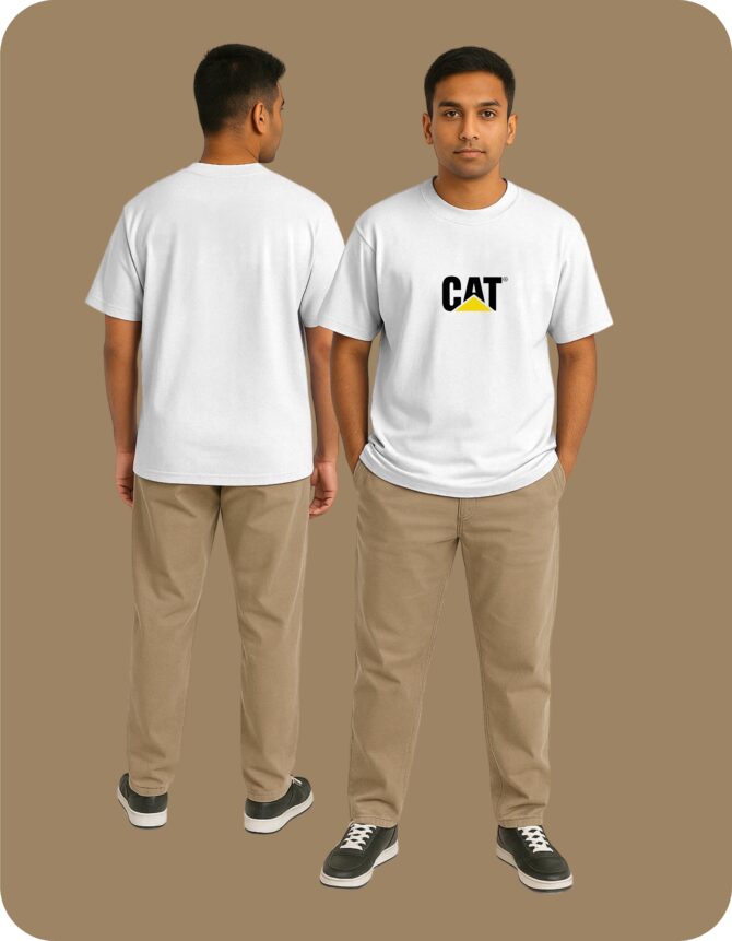 CAT'logo Printed Oversized T-Shirts