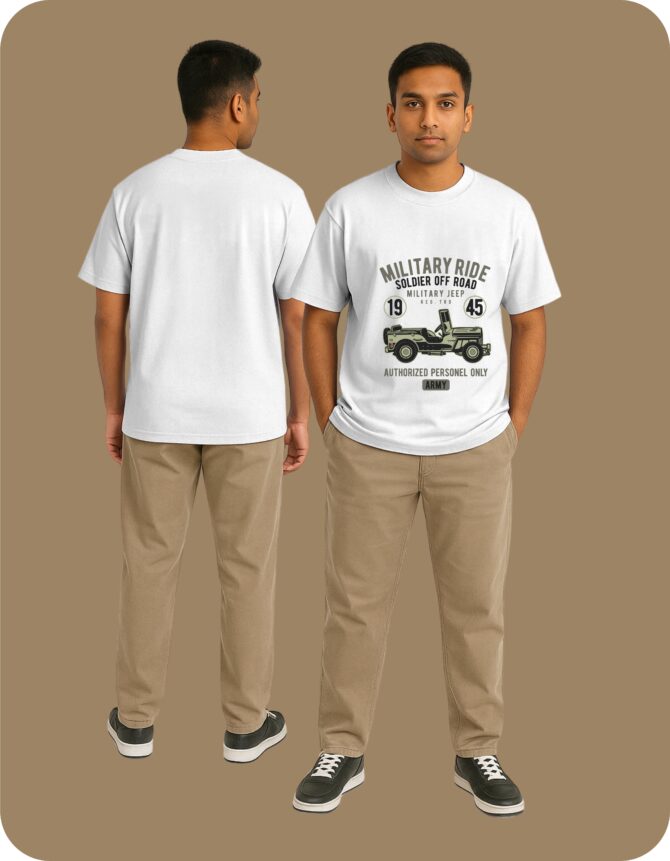 MilitaryRide Printed Oversized T-Shirts