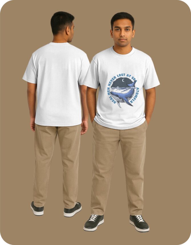 Sea Printed Oversized T-Shirts