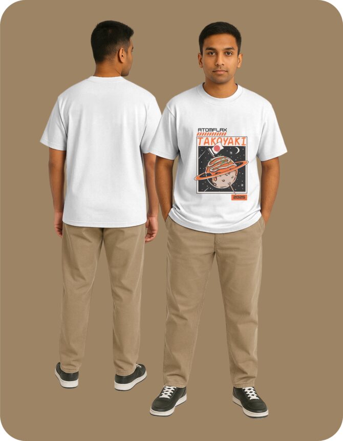 Takoyaki Printed Oversized T-Shirts