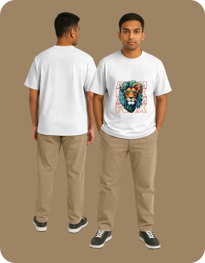 Lion Printed Roundneck T-Shirt (Colors)