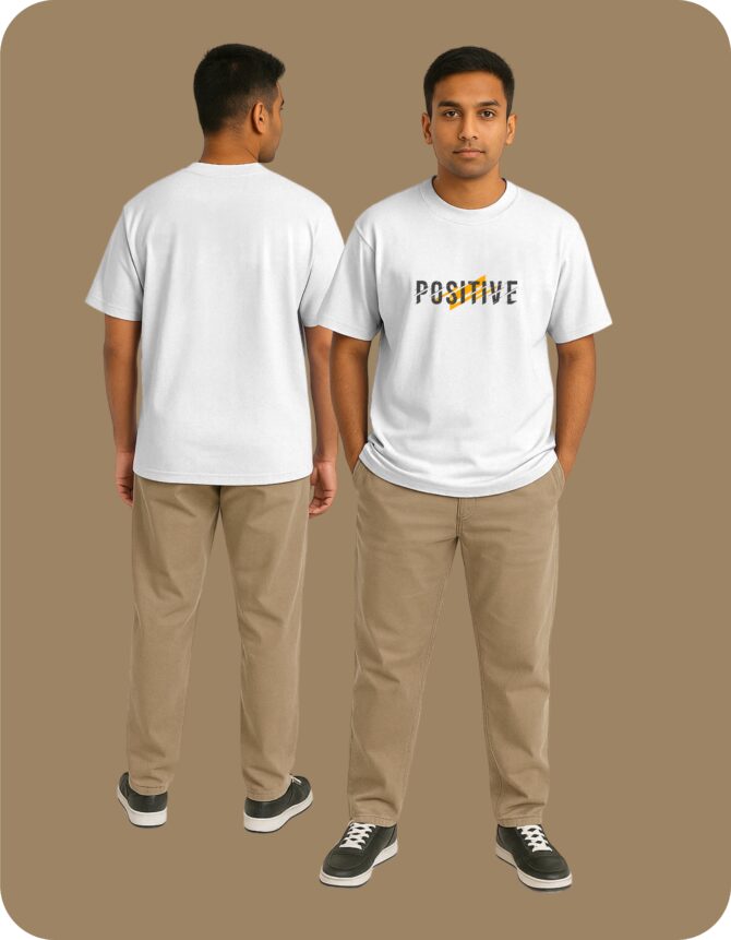 Positive Printed Roundneck T-Shirt (Colors)