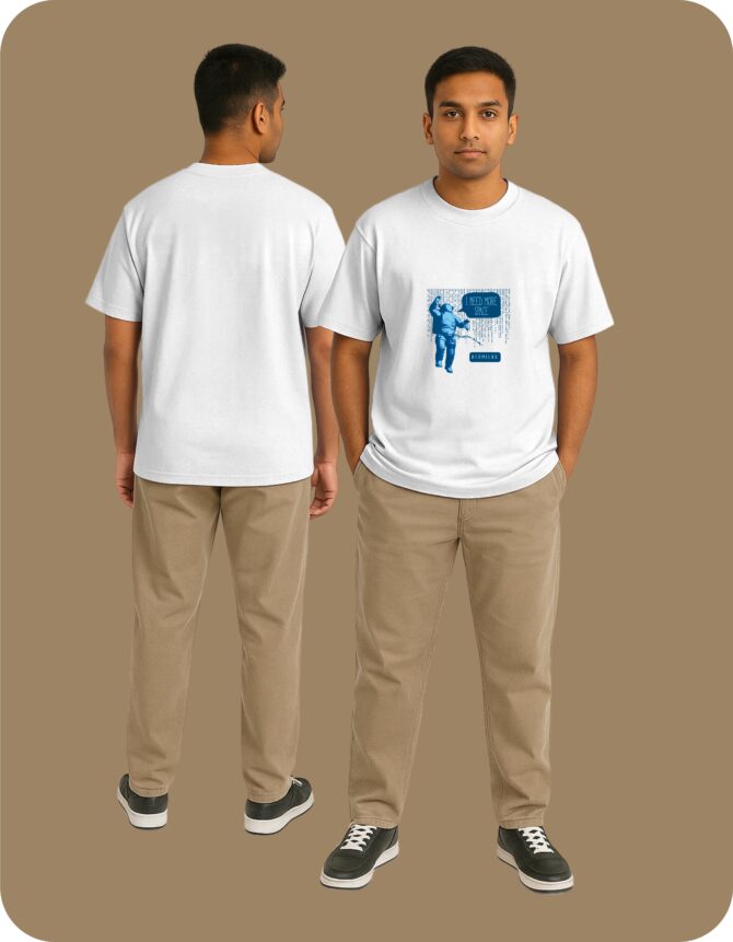 More Space Printed Roundneck T-Shirt (Colors)