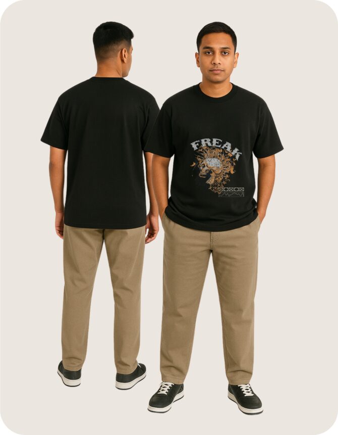 Freak Printed Oversized T-Shirts