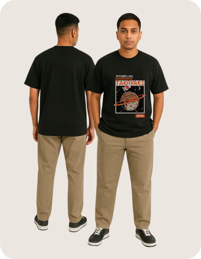 Takoyaki Printed Oversized T-Shirts