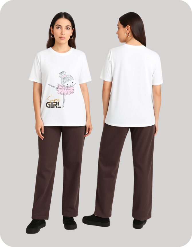 Supergirl Printed Roundneck T-Shirt (Colors)