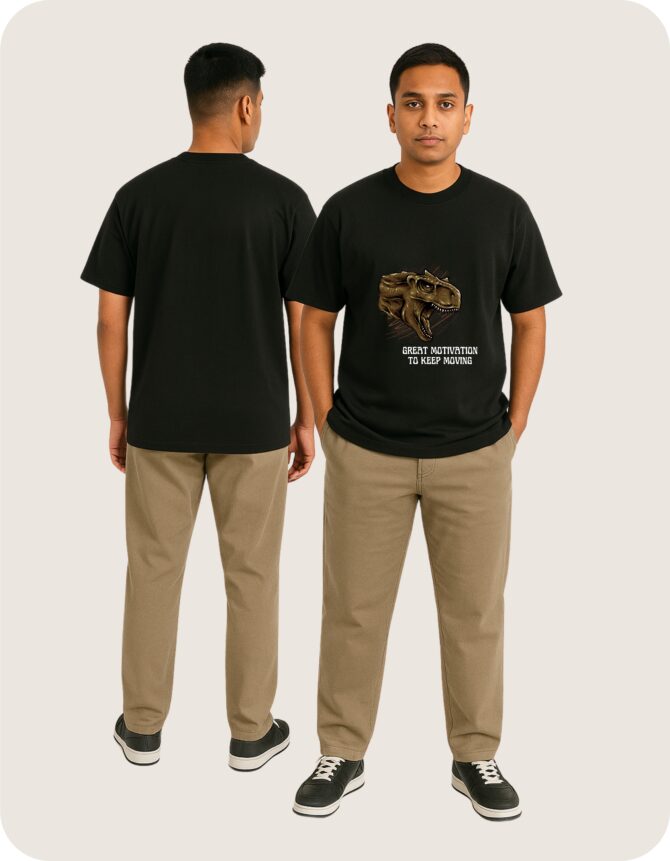 Dinosaur Printed Roundneck T-Shirt (Colors)