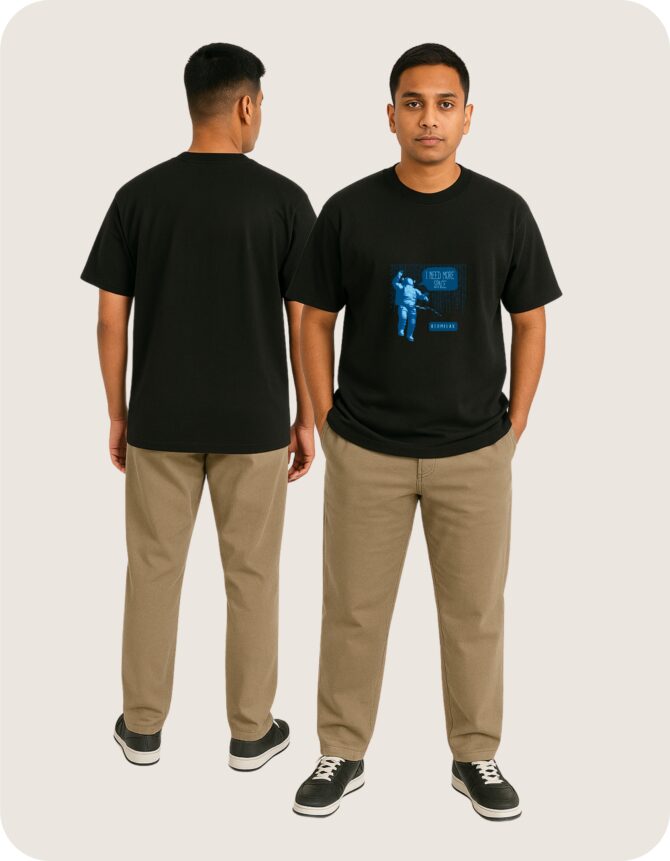 More Space Printed Roundneck T-Shirt (Colors)