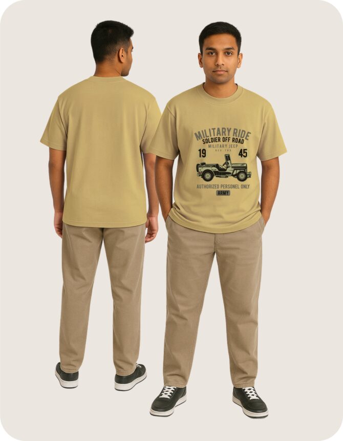 MilitaryRide Printed Oversized T-Shirts
