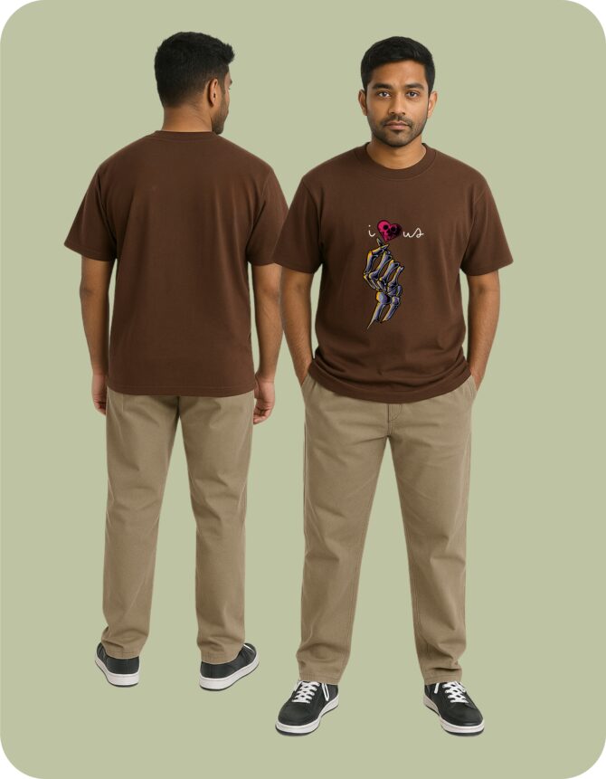 I♥us Printed Oversized T-Shirts