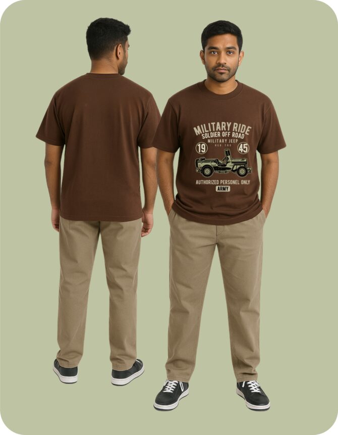 MilitaryRide Printed Oversized T-Shirts