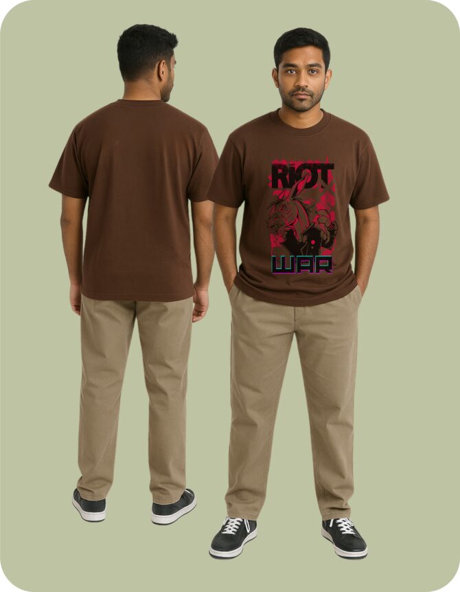 RiotWar Printed Oversized T-Shirts