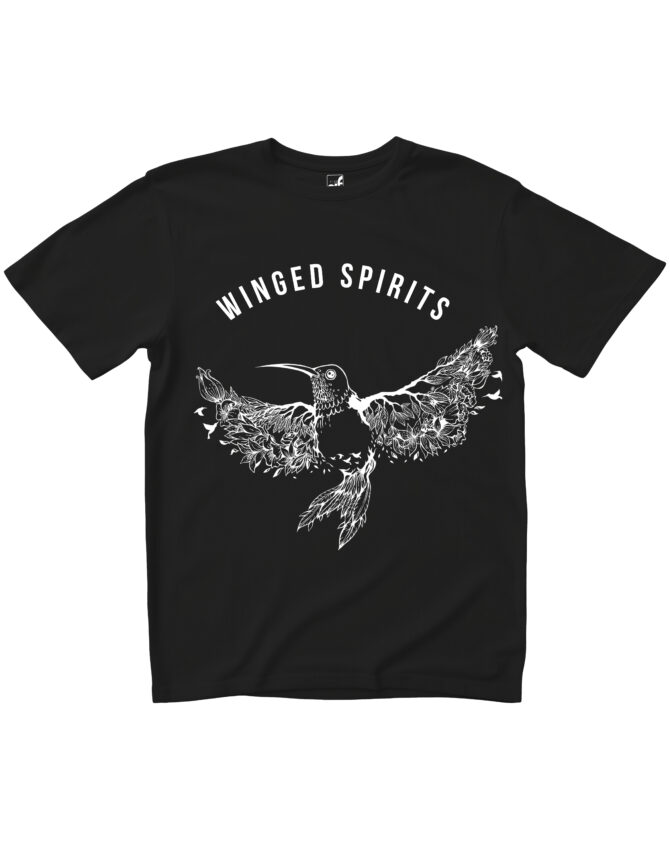 Winged Spirits Printed Roundneck T-Shirt (Colors)