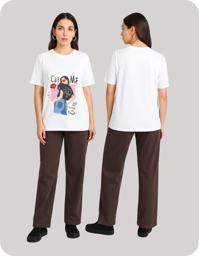 CallMe Printed Oversized T-Shirts
