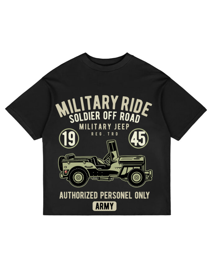 MilitaryRide Printed Oversized T-Shirts