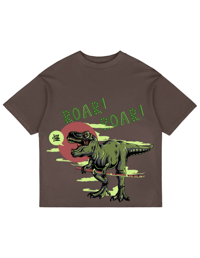 DinosaurRoar! Printed Oversized T-Shirts