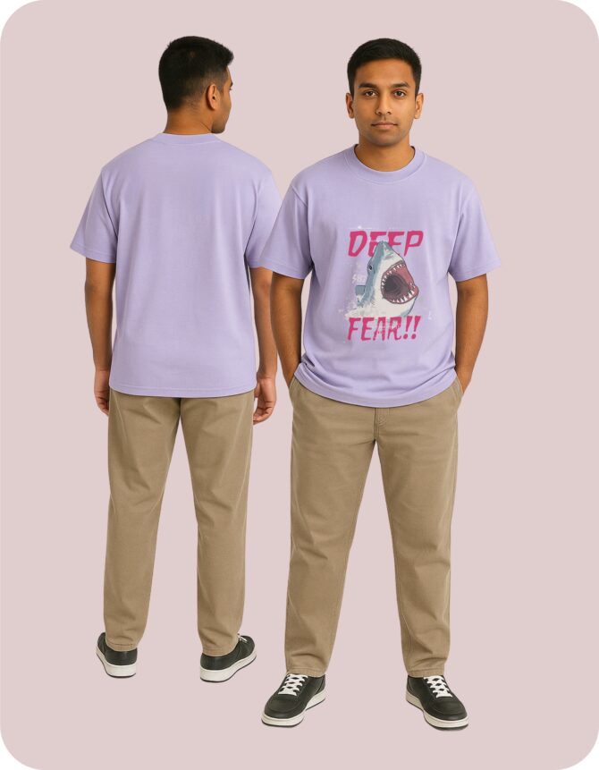 DeepFear!! Printed Oversized T-Shirts
