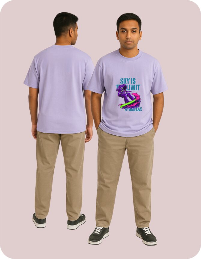 Sky Printed Oversized T-Shirts