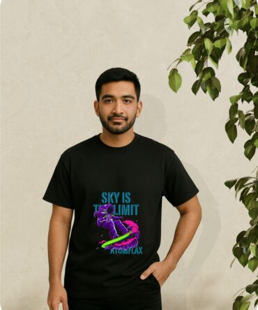 Sky Printed Oversized T-Shirts