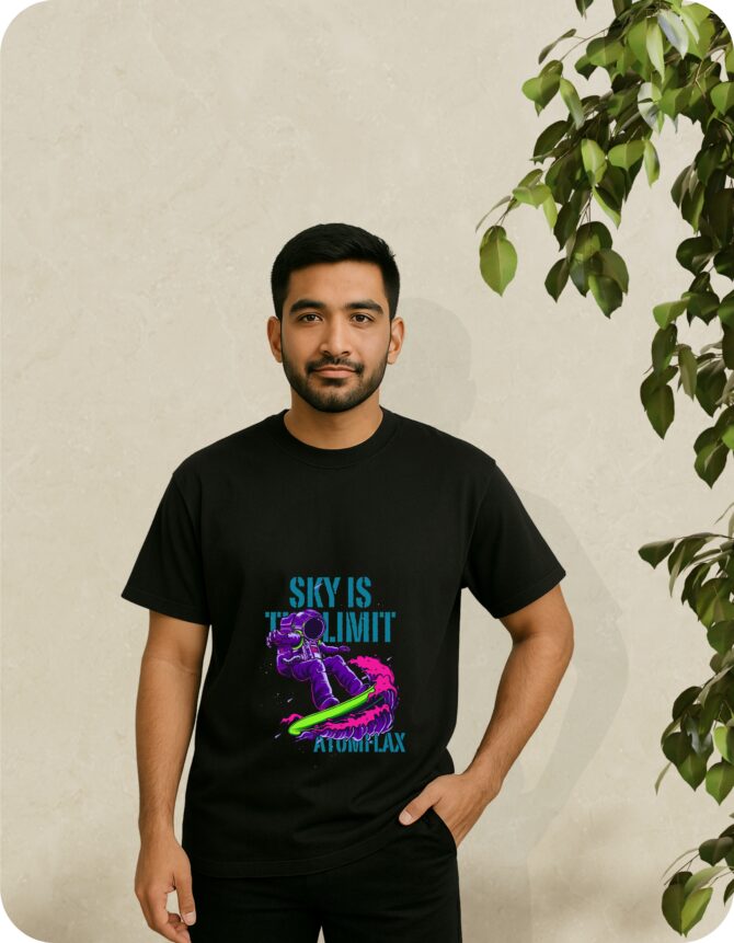 Sky Printed Oversized T-Shirts