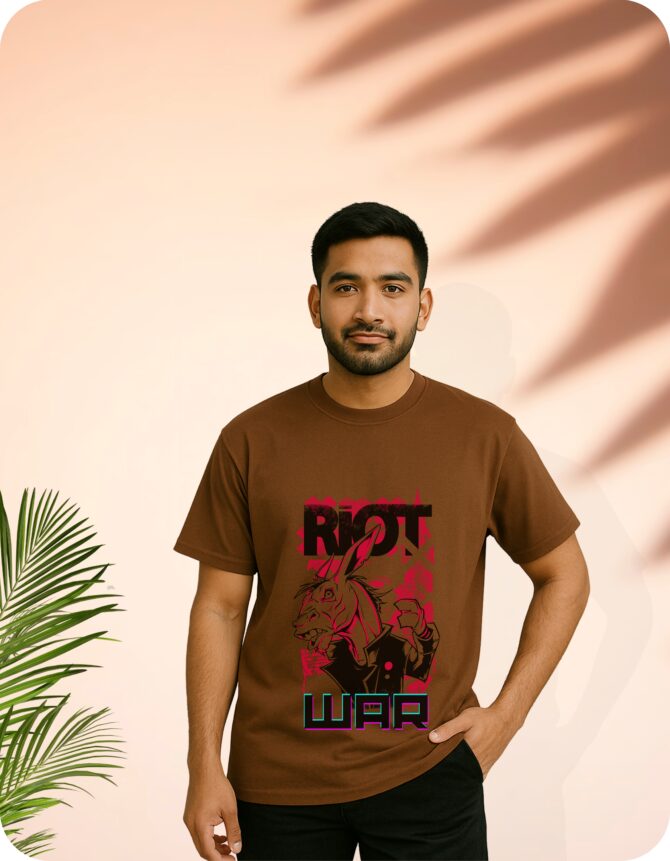 RiotWar Printed Oversized T-Shirts