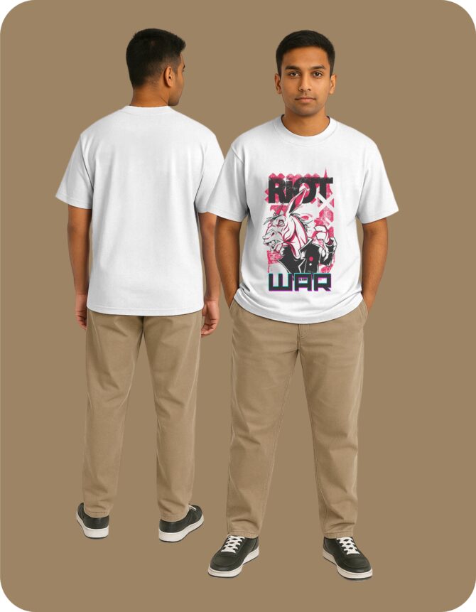 RiotWar Printed Oversized T-Shirts