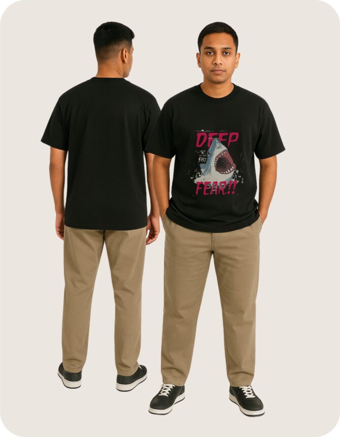 DeepFear!! Printed Oversized T-Shirts
