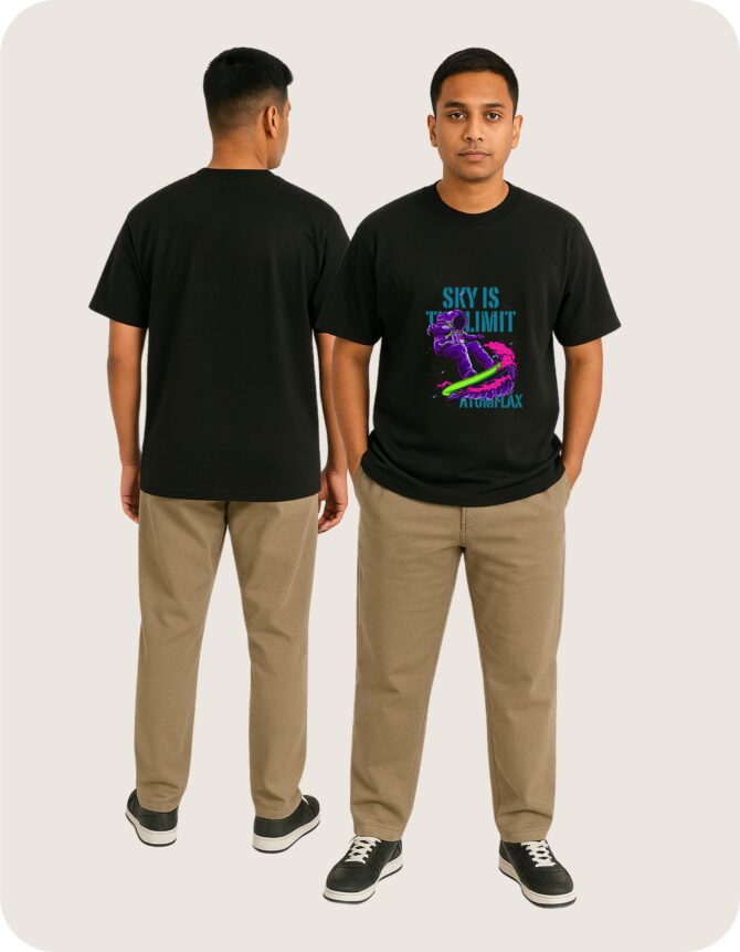 Sky Printed Oversized T-Shirts