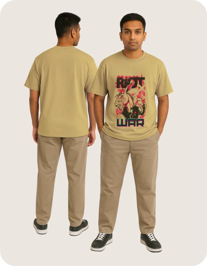 RiotWar Printed Oversized T-Shirts